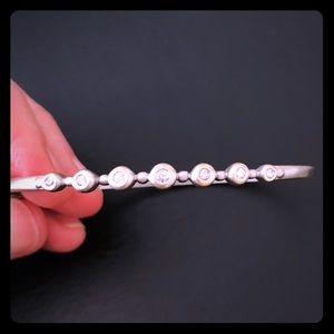 White gold and diamond bangle